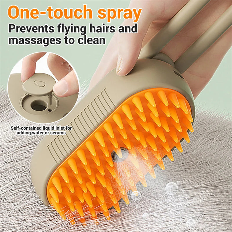 Cat Steam Brush Steamy Dog Brush 3-in-1 Elektrische Spray Kattenharen Borstels voor Massage, Huisdierverzorging Kam, Haarverwijdering Kammen, Huisdierproducten