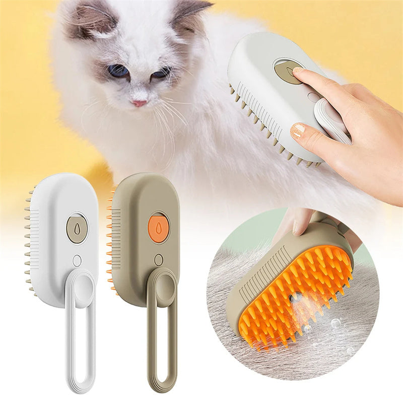 Cat Steam Brush Steamy Dog Brush 3-in-1 Elektrische Spray Kattenharen Borstels voor Massage, Huisdierverzorging Kam, Haarverwijdering Kammen, Huisdierproducten